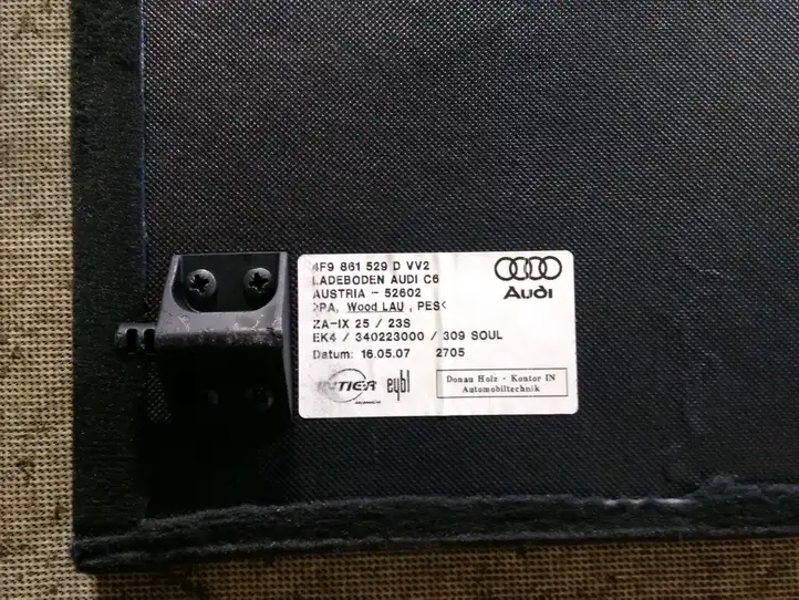 Audi A6 S6 C6 4F (2004 - 2008) 4F9861529D Пол багажника — фото 5