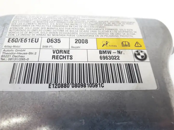 BMW 5 E60 E61 (2004 - 2010) 6963022 Подушка безопасности двери — фото 3