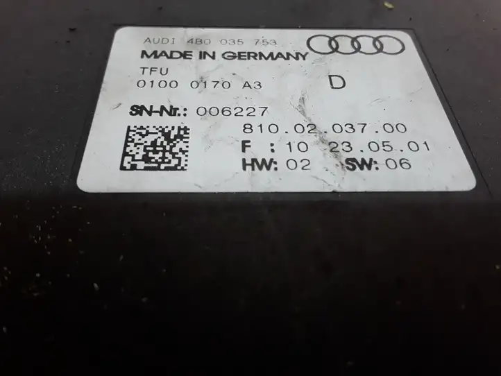 Audi A8 S8 D2 4D (1999 - 2002) 4B0035753 Прочие блоки управления — фото 4