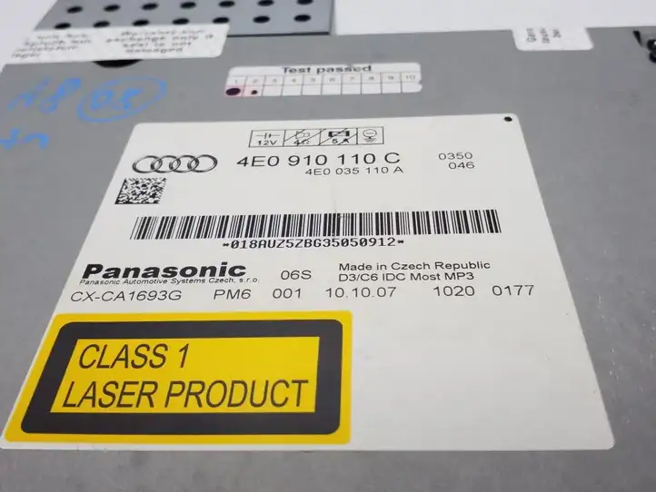 Audi A8 S8 D3 4E (2007 - 2010) 4E0910110C Магнитола / мультимедийная система — фото 2