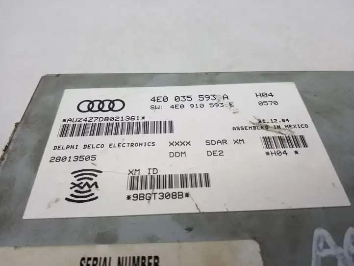 Audi A6 S6 C6 4F (2004 - 2008) 4E0035593A Контроллер мультимедийной системы — фото 3
