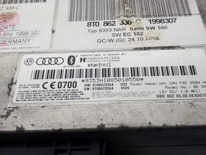 Audi A4 S4 B8 8K (2007 - 2011) 8T0862336C Контроллер мультимедийной системы — фото 3