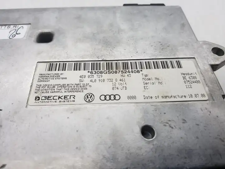 Audi Q7 4L (2005 - 2009) 4E0035729 Контроллер мультимедийной системы — фото 3