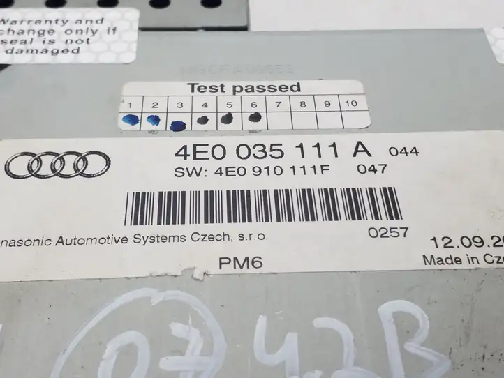 Audi A6 S6 C6 4F (2004 - 2008) 4E0035111A Магнитола / мультимедийная система — фото 3