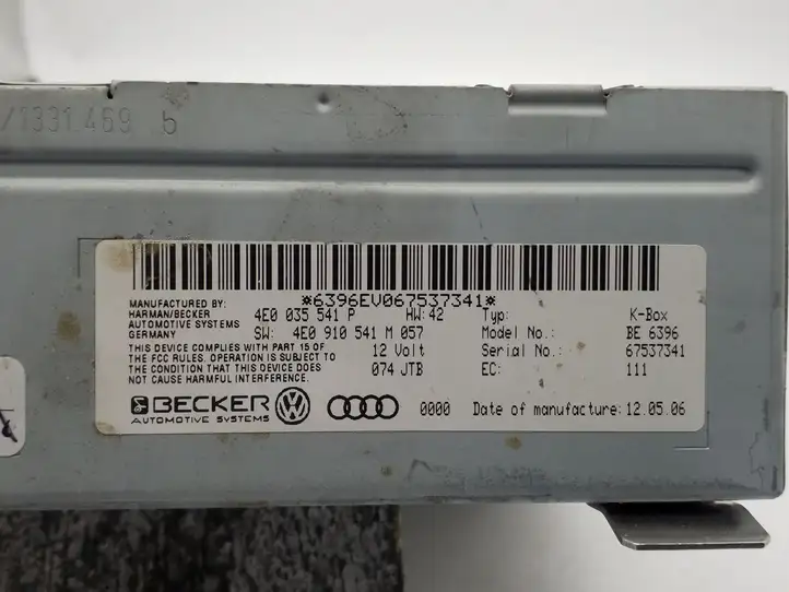 Audi A8 S8 D3 4E (2005 - 2007) 4E0035541P Контроллер мультимедийной системы — фото 3
