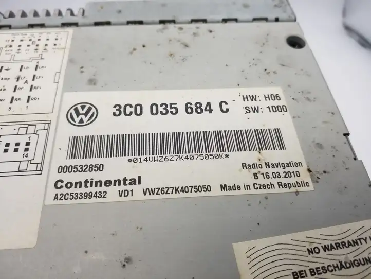Volkswagen PASSAT B6 (2005 - 2010) 3C0035684C Магнитола / мультимедийная система — фото 6