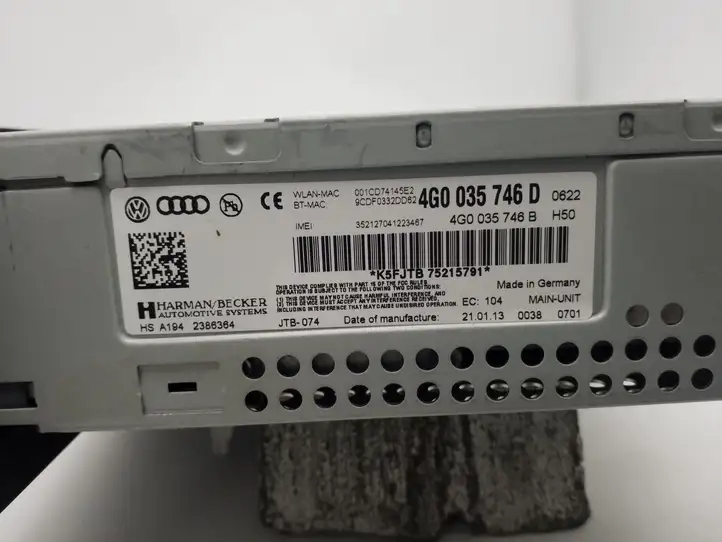 Audi A6 C7 (2011 - 2014) 4G0035746D Магнитола / мультимедийная система — фото 3