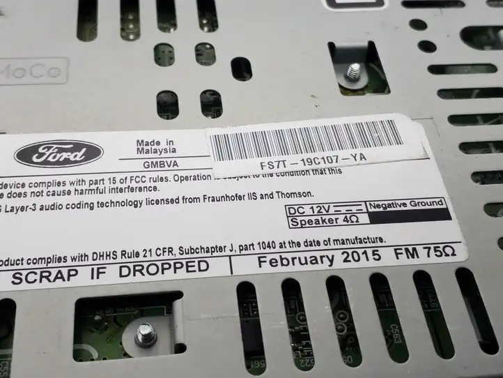 Ford Fusion II (2013 - ) FS7T19C107YA Магнитола / мультимедийная система — фото 3