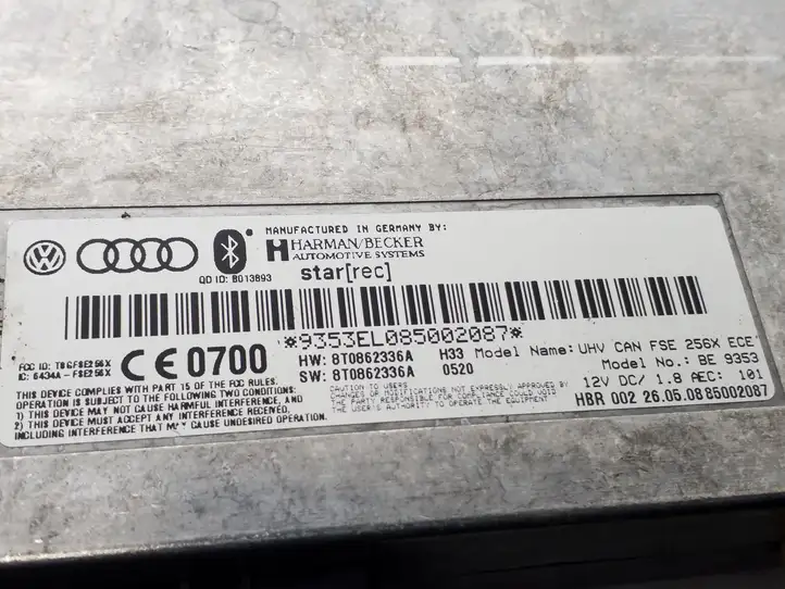 Audi A4 S4 B8 8K (2007 - 2011) 8T0862336A Контроллер мультимедийной системы — фото 3
