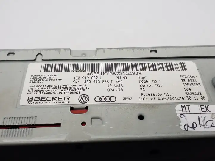 Audi A6 S6 C6 4F (2004 - 2008) 4E0919887L Магнитола / мультимедийная система — фото 3
