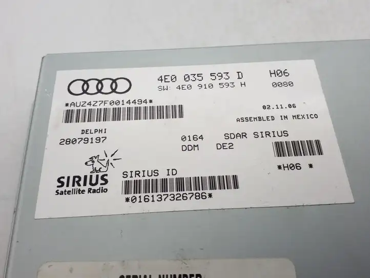 Audi A8 S8 D3 4E (2005 - 2007) 4E0035593D Контроллер мультимедийной системы — фото 3