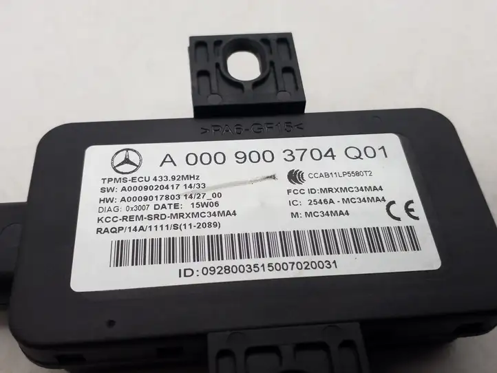Mercedes-Benz C W204 (2007 - 2014) A0009003704 Блок управления TPMS — фото 3
