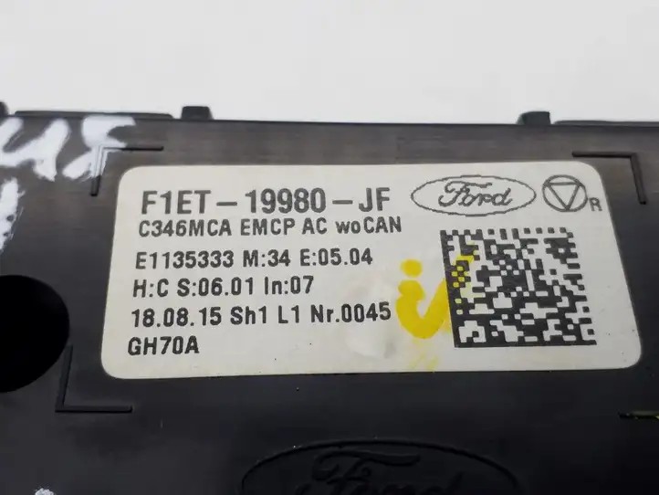 Ford Focus ST (2015 - 2018) F1ET19980JF Блок управления климат-контролем — фото 3
