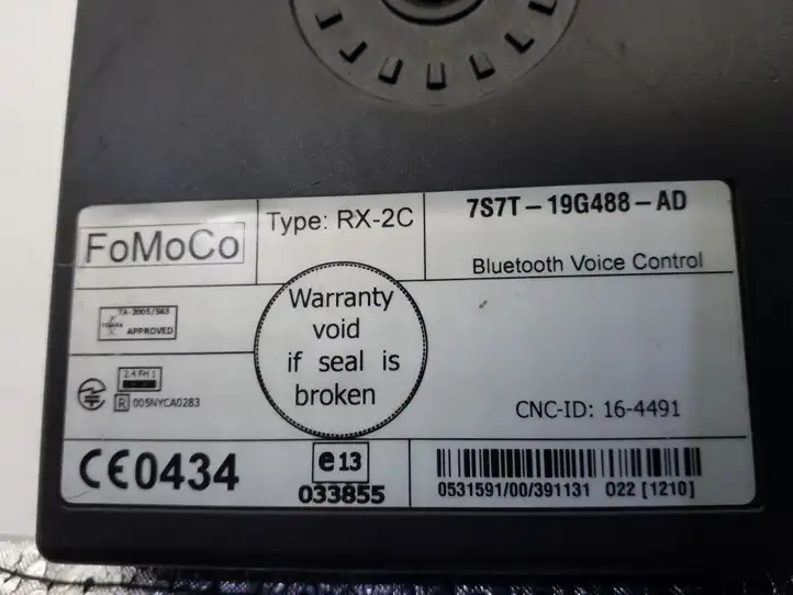 Ford Galaxy (2006 - 2010) 7S7T19G488AD Bluetooth модуль — фото 2
