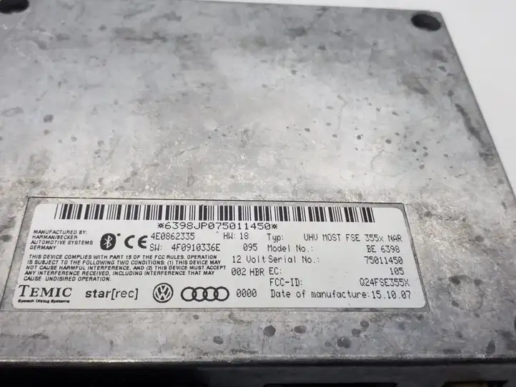 Audi A4 S4 B8 8K (2007 - 2011) 4E0862335 Bluetooth модуль — фото 3