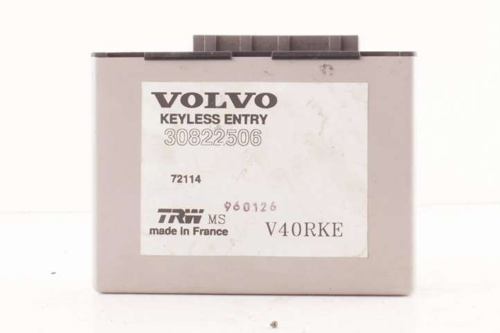 30822506 Volvo S40, V40 Beraktės sistemos KESSY (keyless) valdymo blokas/ modulis