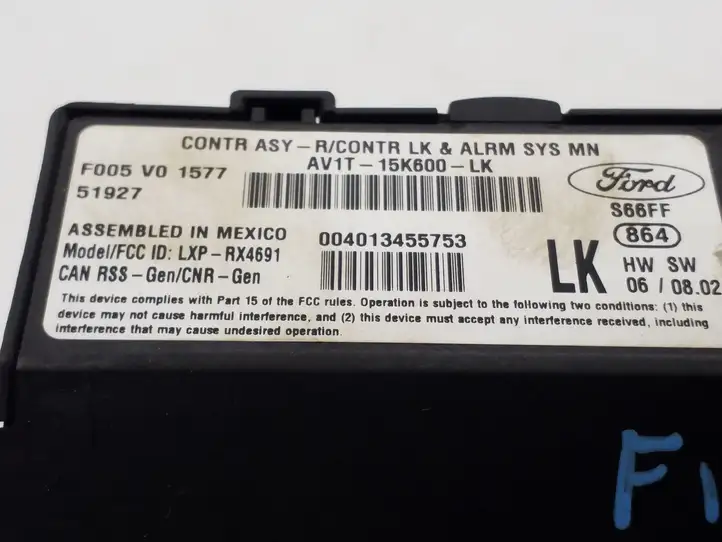 Ford Fiesta (2013 - 2017) AV1T15K600LK Модуль комфорта — фото 3