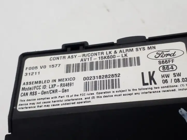 Ford Fiesta (2013 - 2017) AV1T15K600LK Модуль комфорта — фото 3