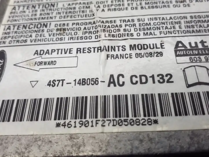 Ford Mondeo Mk III (2000 - 2007) 4S7T14B056AC Блок управления SRS — фото 3