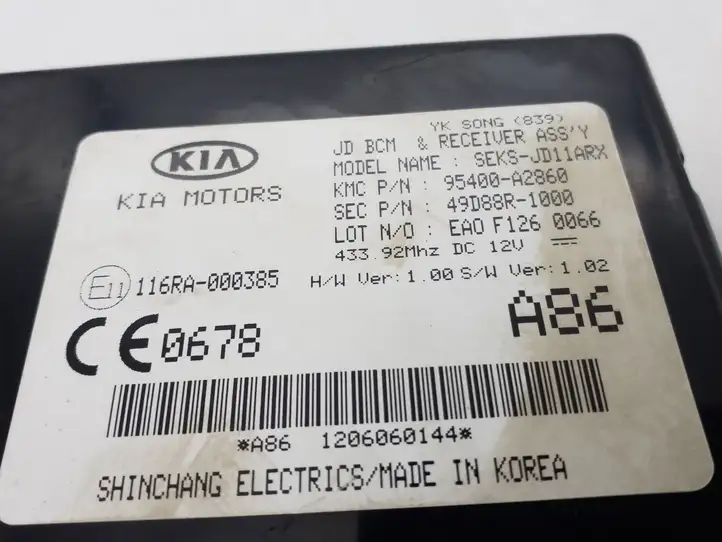 Kia Ceed (2012 - 2015) 95400A2860 Прочие блоки управления — фото 3