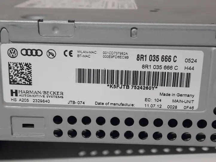 Audi A5 8T 8F (2011 - 2016) 8R1035666C Магнитола / мультимедийная система — фото 8