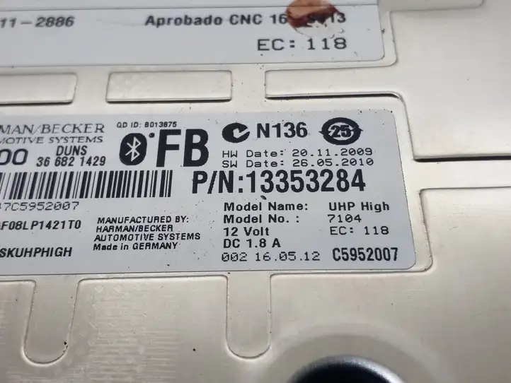 Opel Astra K (2015 - 2020) 13353284 Bluetooth модуль — фото 3