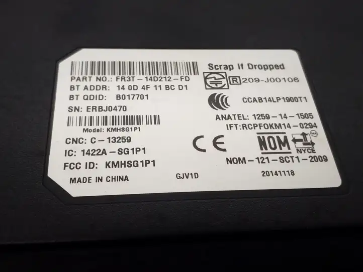 Ford Focus (2011 - 2015) FR3T14D212FD Bluetooth модуль — фото 3
