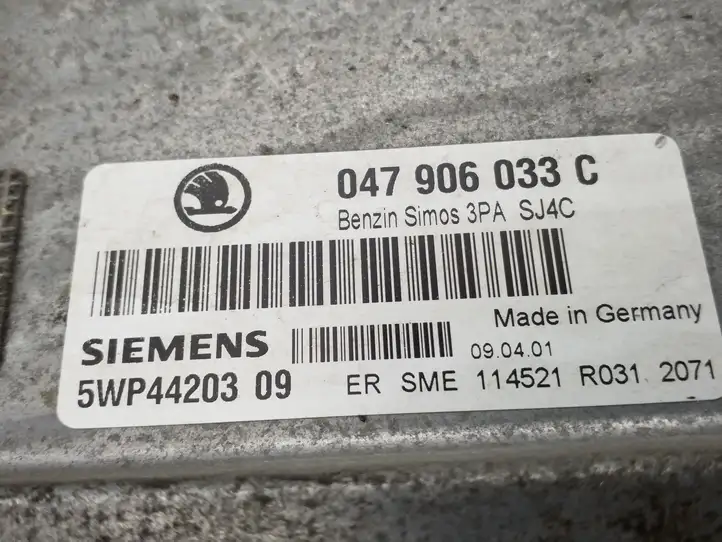 Skoda Fabia Mk1 (6Y) (1999 - 2007) 047906033C Блок управления двигателем (ECU) — фото 3