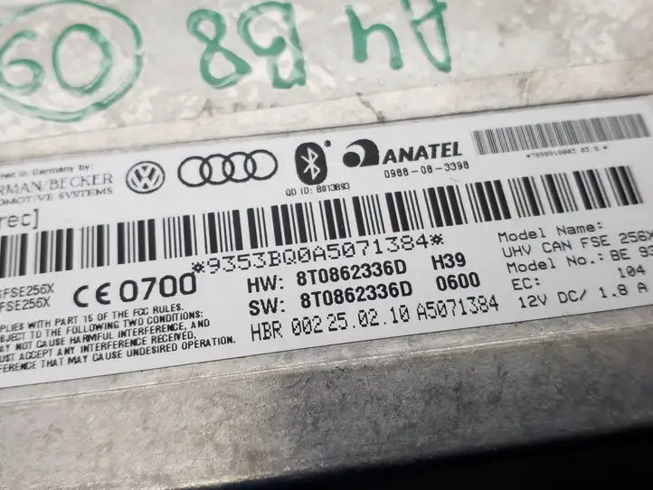 Audi A4 S4 B8 8K (2007 - 2011) 8T0862336D Bluetooth модуль — фото 3