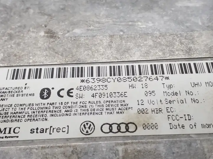 Audi A6 S6 C6 4F (2008 - 2011) 4E0862335 Bluetooth модуль — фото 3