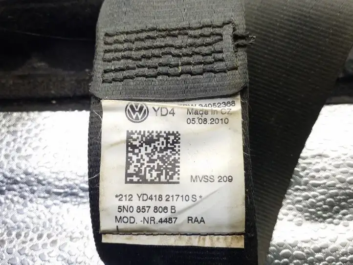 Volkswagen Tiguan (2007 - 2011) 5N0857806B Задний ремень безопасности — фото 3