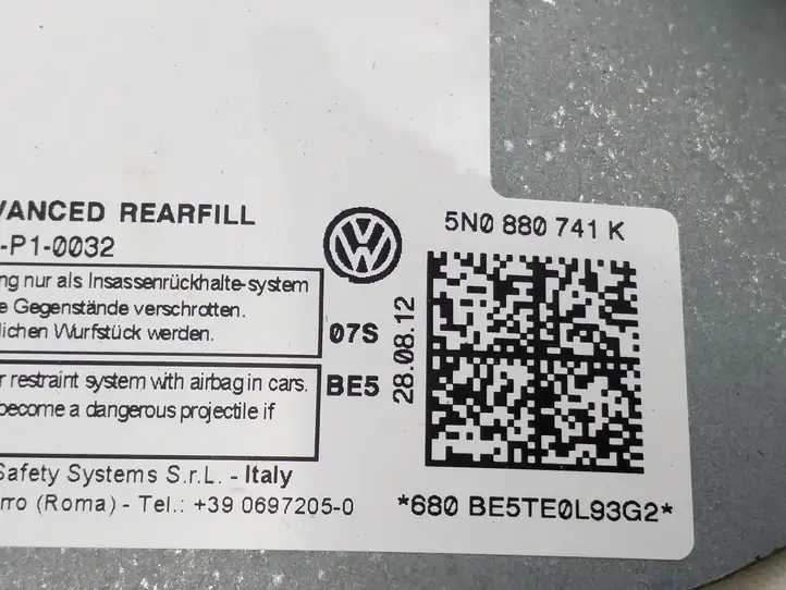 Volkswagen Tiguan (2011 - 2016) 5N0880741K Боковая подушка безопасности шторка — фото 3