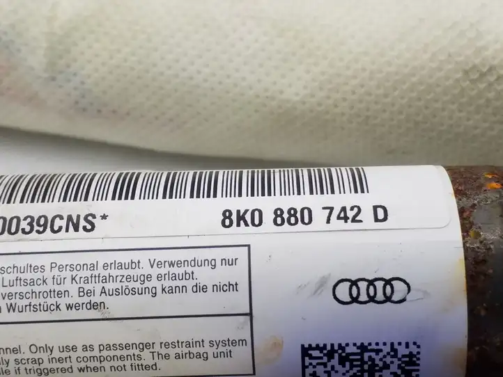 Audi A4 S4 B8 8K (2007 - 2011) 8K0880742D Боковая подушка безопасности шторка — фото 3