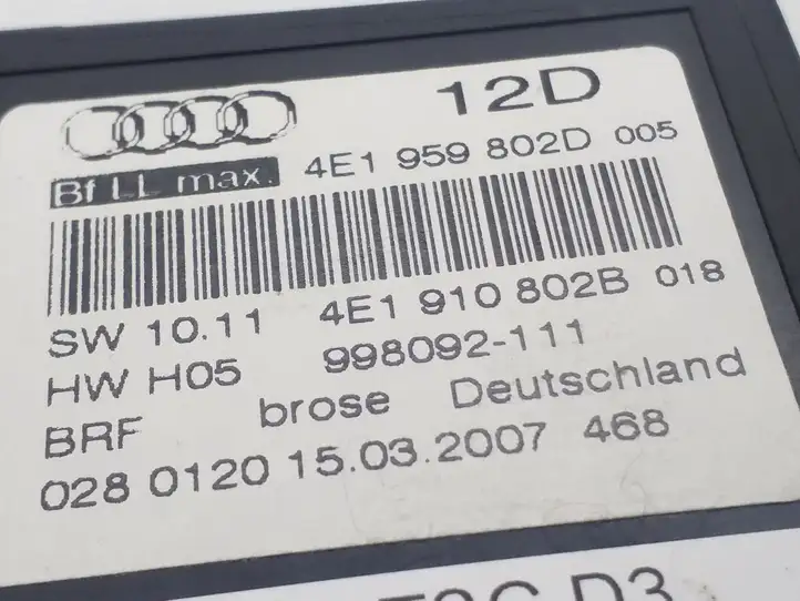 Audi A8 S8 D3 4E (2005 - 2007) 4E1910802B Мотор стеклоподъемника передний — фото 3