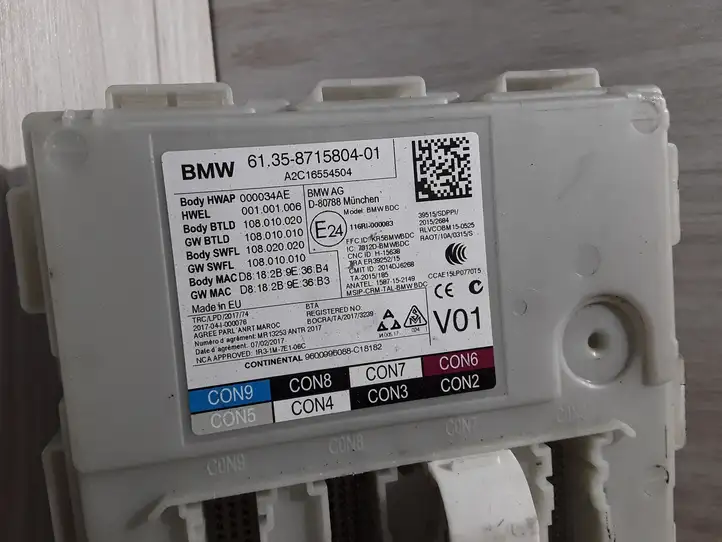 BMW M5 F90 (2017 - 2019) 6135871580401 Модуль комфорта — фото 4