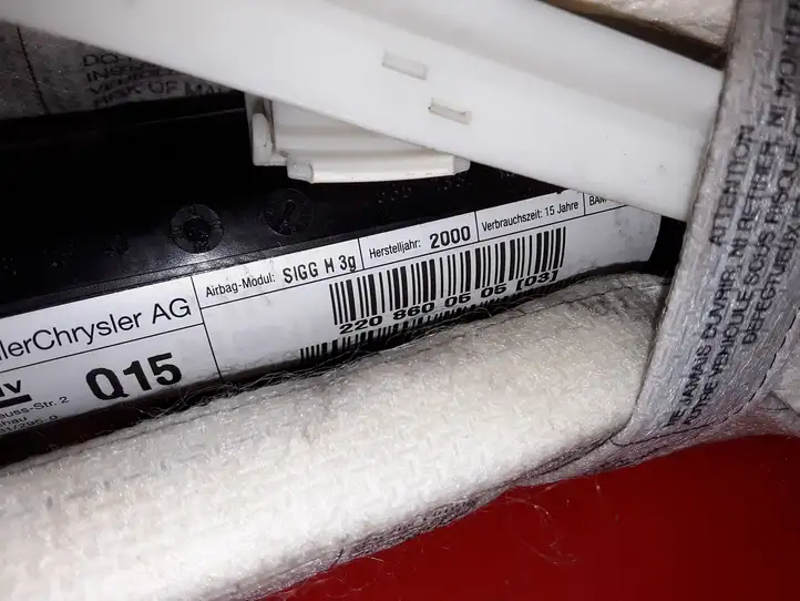 Mercedes-Benz S W220 (1998 - 2006)  2208600505 Боковая подушка безопастности( (крыша)