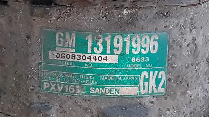 Opel Vectra C (2002 - 2005) 13191996 Компрессор (насос) кондиционера воздуха — фото 2