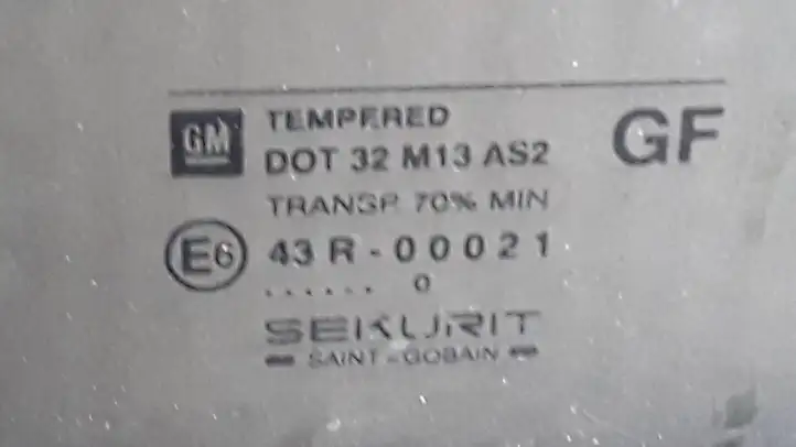 Opel Astra G (1998 - 2004) DOT32M13AS2 Заднее боковое стекло — фото 2