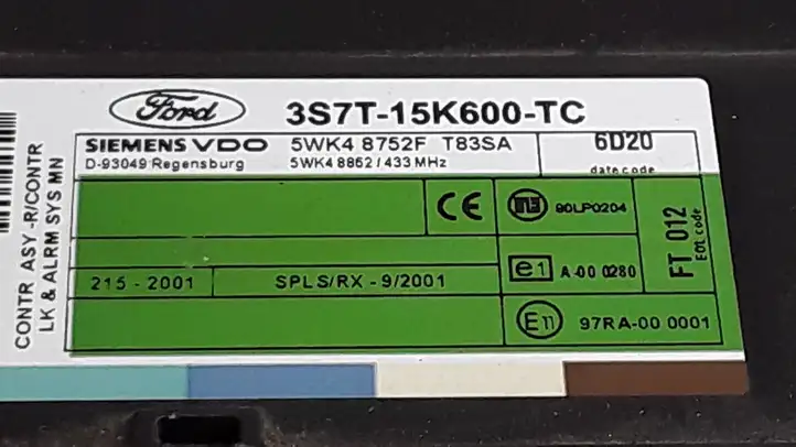 Ford Mondeo Mk III (2000 - 2007) 3S7T15K600TC Модуль комфорта — фото 2