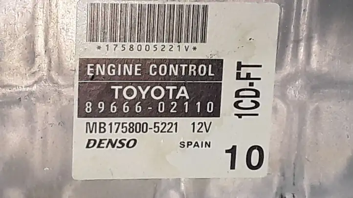 Toyota Corolla E120 E130 (2000 - 2004) 8966602110 Блок управления двигателем (ЭБУ) — фото 2