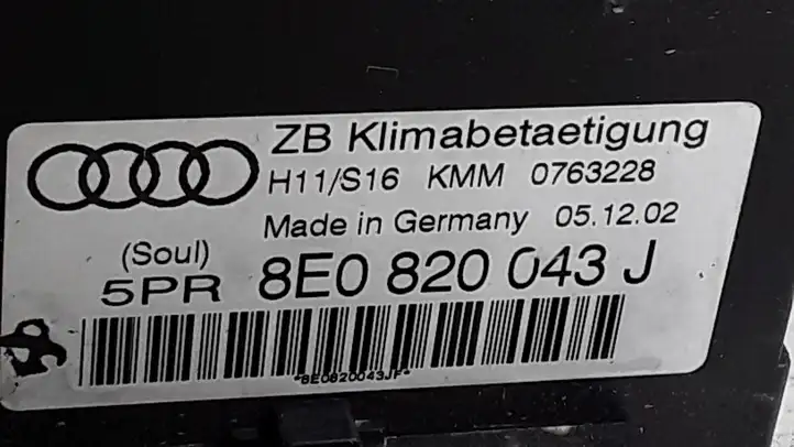 Audi A4 S4 B6 8E 8H (2000 - 2006) 8E0820043J Блок управления климат-контролем — фото 4