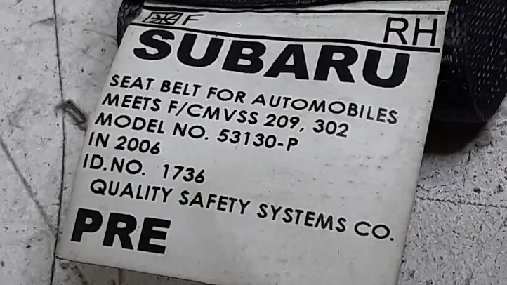 Subaru Legacy (2003 - 2009) 53130P Передний ремень безопасности — фото 3