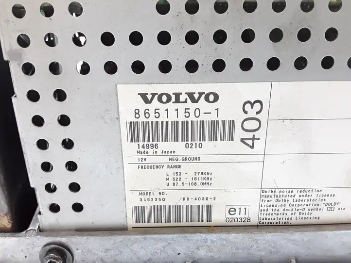 Volvo S60 (2000 - 2004) 86511501 Магнитола / мультимедийная система — фото 4