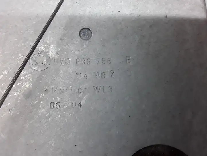 Skoda Fabia Mk1 (6Y) (1999 - 2007) 6Y0839756 Механический стеклоподъемник задней двери — фото 3