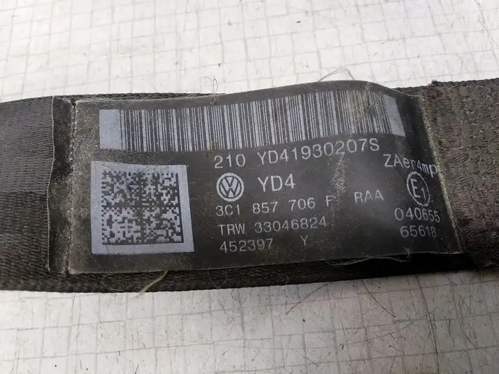 Volkswagen PASSAT B6 (2005 - 2010) 6X0972783 Передний ремень безопасности — фото 4