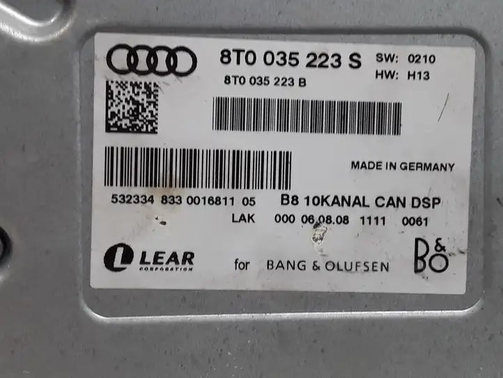 Audi A5 8T 8F (2007 - 2011) 8T0035223S Усилитель звука — фото 4