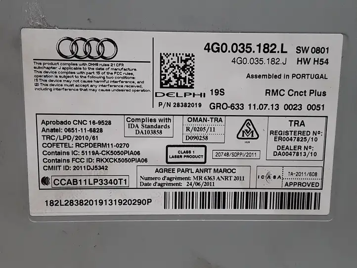 Audi A6 C7 (2011 - 2014) 4G0035182L Магнитола / мультимедийная система — фото 3