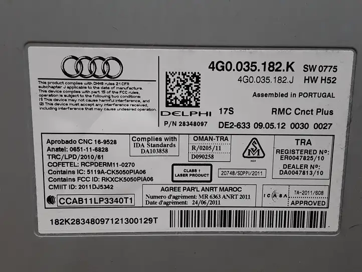 Audi A6 C7 (2011 - 2014) 4G0035182K Магнитола / мультимедийная система — фото 4