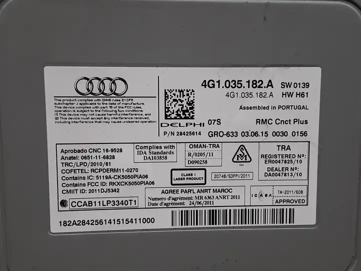 Audi A6 C7 (2011 - 2014) 4G1035182A Магнитола / мультимедийная система — фото 4