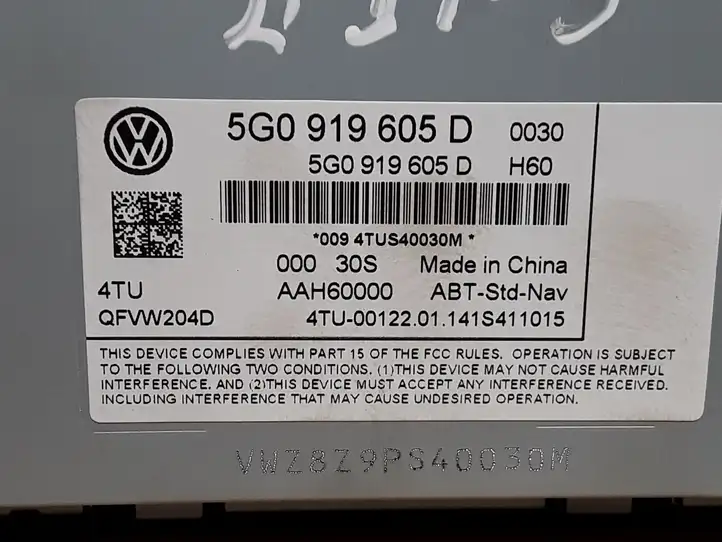 Volkswagen Golf VII (2013 - 2019) 5G0919605D Магнитола / мультимедийная система — фото 4